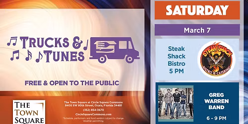 Trucks & Tunes with Steak Shack Bistro & Greg Warren Band