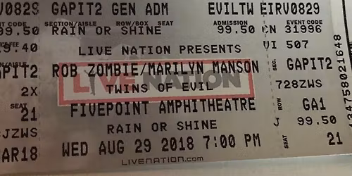 Rob Zombie and Marilyn Manson at Darien Lake Amphitheater