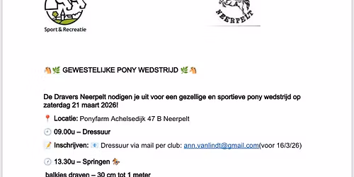 Gewestelijk pony tornooi 