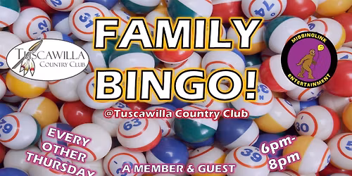 Thursday Family BINGO! @Tuscawilla Country Club