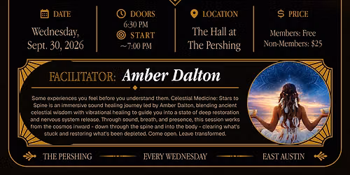 Wellness Wednesday: Celestial Medicine: Stars to Spine Immersive Sound Healing with Amber Dalton
