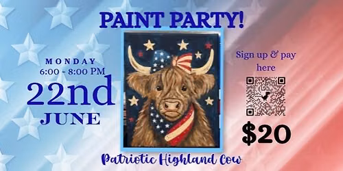 Patriotic Highland Cow