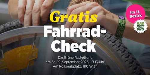 Gratis Fahrrad Check - die Gr\u00fcne Radrettung in Simmering