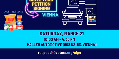 Drive-Thru Petition Signing & Food Drive - Vienna