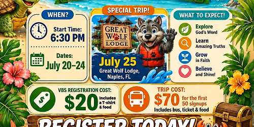 VBS 2026 Tropical Trek: Jesus Comes to Seek and Save