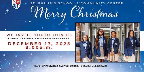 Christmas Chapel & Admissions Preview