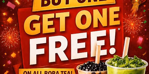 Boba tea buy one get one free