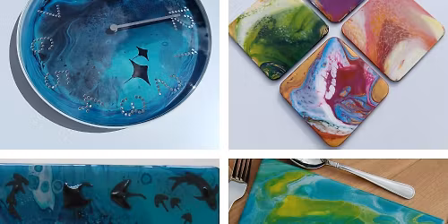 Acrylic Pouring Course: decorative homewares