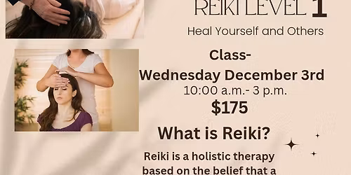 Reiki Level 1 entry class