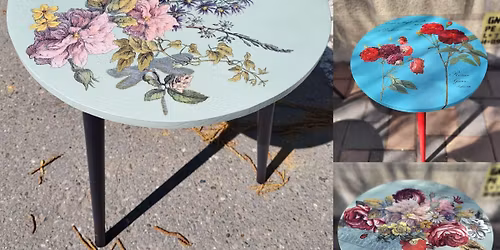 Bucuresti - Vopsire \u0219i decorare m\u0103su\u021b\u0103 de cafea cu Annie Sloan, IOD \u0219i Redesign