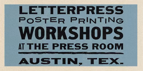 Letterpress Poster Printing Workshop