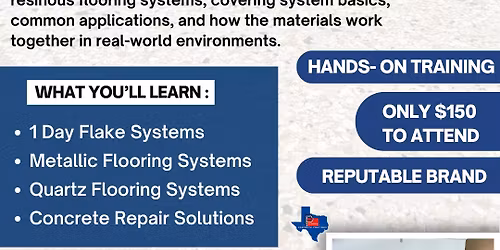 Epoxy Floor Systems Training
