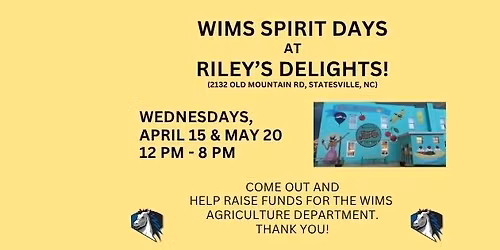 WIMS Spirit Day @ Riley's Delights