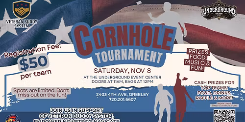 Fundraiser Tournament for Veteran Buddy Systems
