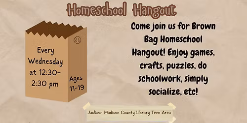 Tween & Teen Brown Bag Homeschool Hangout