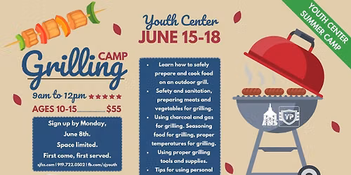 Youth Programs Grilling Camp (Base Access Only)