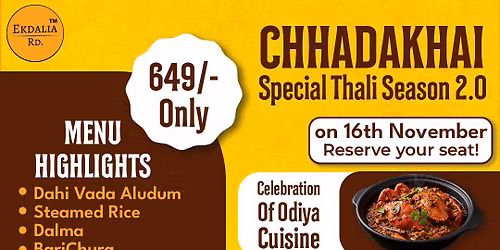 CHHADAKHAI Special Thali Season 2.0