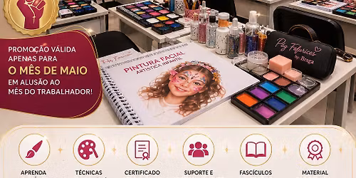 Forma\u00e7\u00e3o de Pintura Facial Art\u00edstica Infantil 