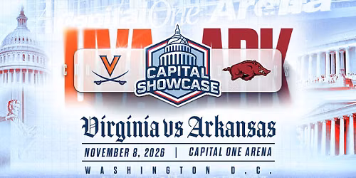 Virginia Cavaliers vs Arkansas Razorbacks Mens Basketball at Capital One Arena