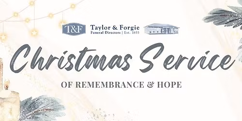 Christmas Service of Remembrance 2025. Adelaide Road Chapel 30\/11 or Balaklava 7\/12