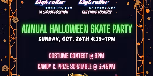 Annual Halloween Skate Party & Costume Contest at HRSCs