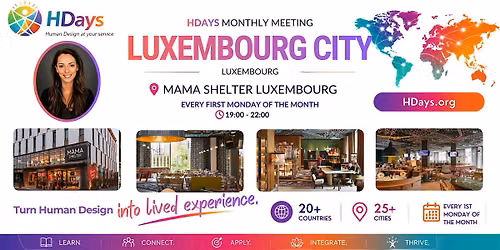 HDays Monthly Meeting in Luxembourg at Mama Shelter Luxembourg City