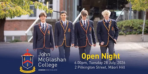 John McGlashan College Open Night 2026