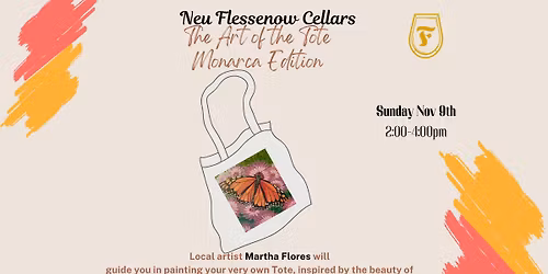 Sip and Paint- The Art of The Tote Monarca Edition