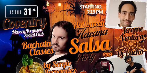 Cuban Salsa & Bachata Coventry Halloween Party with a spooky twist! 2025
