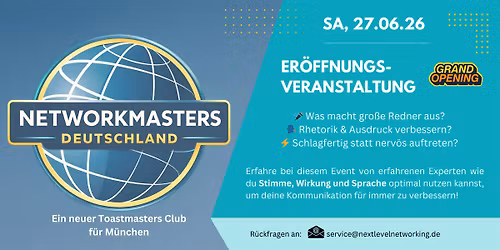 Networkmasters - Netzwerk, Rhetorik & Selbstst\u00e4ndigkeit