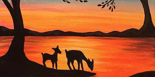 Paint and Sip: Deer in the Moonlight
