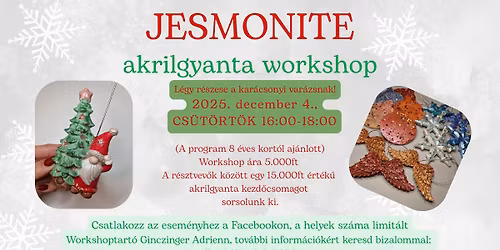 JESMONITE akrilgyanta workshop