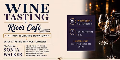 Poor Richard's (Rico's Cafe) - Wine Tasting