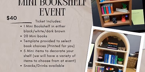 Drop in Style Mini Bookshelf Event!!