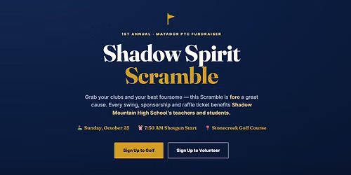 Shadow Spirit Scramble Golf Tournament 