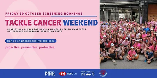 Tackle Cancer Weekend Get Checked Kennedy Town - Friday 30 October