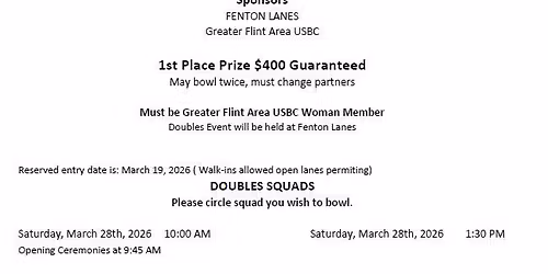 2026 Women's City Doubles Tournament