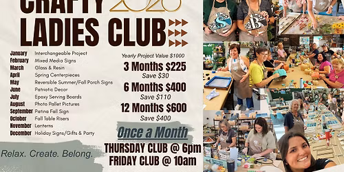 2026 Crafty Ladies Club - Registration Open
