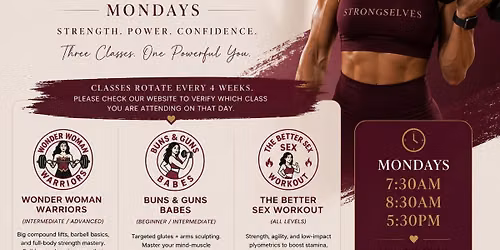 Monday Warrior Woman Strength Classes 