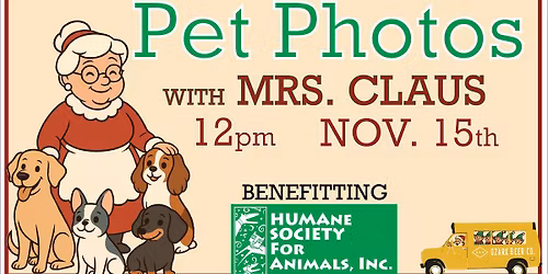 Pet Photos with Mrs. Claus
