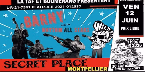 BARNY AND THE RHYTHM ALL STARS + WILD KARMA - Vendredi 12 juin 2026 - Prix libre