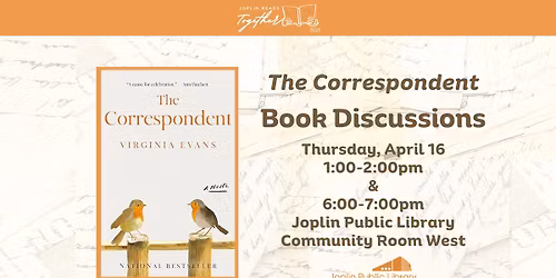 Book Discussion: The Correspondent by Virginia Evans