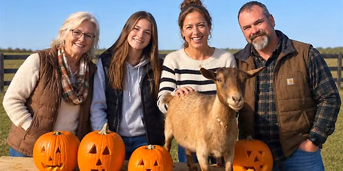 Pumpkin Carving with Goats