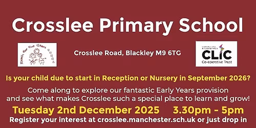 Crosslee Early Years Open Evening