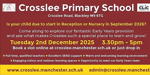 Crosslee Early Years Open Evening 