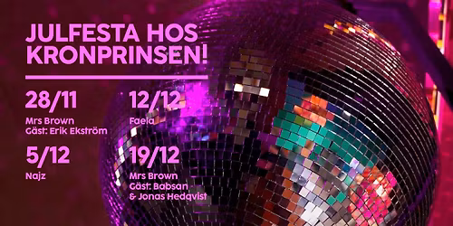 Klassiskt julbord och gratis underh\u00e5llning varje fredag fram till jul!