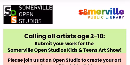 Create Art For Somerville Open Studios Kids & Teens Art Show