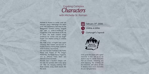 Creating Complex Characters with Michelle St. Romain