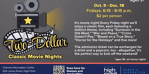 Two-Dollar Classic Movie Night - Theme: "War and Peace"