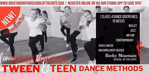 Tweens & Teens Dance Methods Class for Beginners